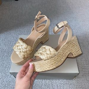 Marc Fisher Flatform Raffia Sandal